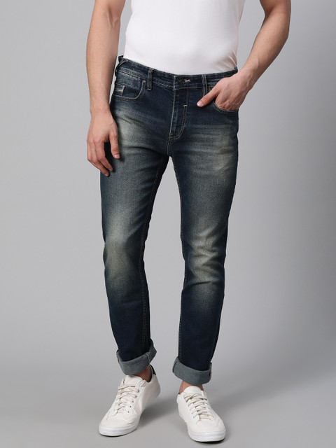 

Blackberrys Men Navy Blue Yonk Skinny Fit Low-Rise Clean Look Stretchable Jeans