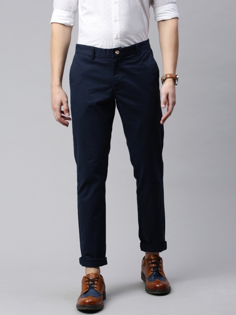 

Indian Terrain Men Navy Blue Brooklyn Slim Fit Solid Chinos