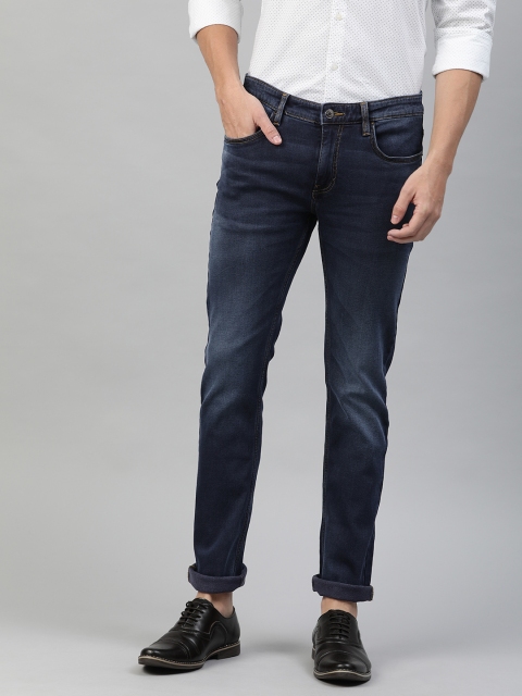 

Indian Terrain Men Navy Blue Trenton Slim Fit Mid-Rise Clean Look Stretchable Jeans