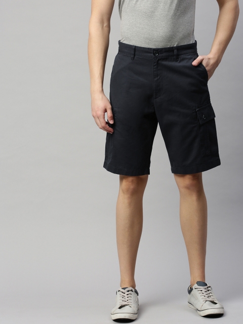 

Indian Terrain Men Navy Blue Solid Regular Fit Chino Shorts