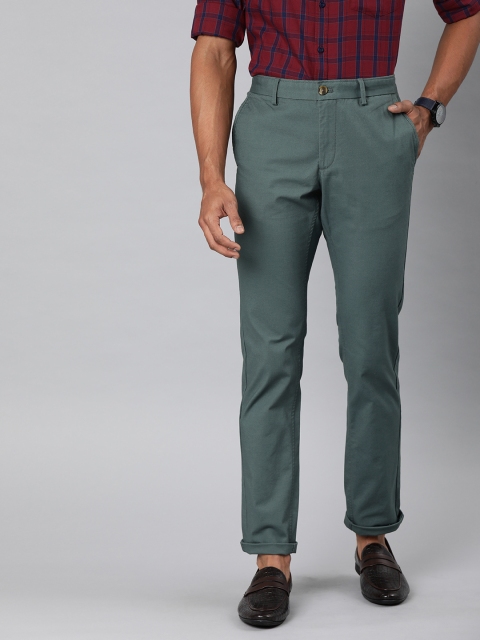 

Indian Terrain Men Grey Brooklyn Slim Fit Solid Regular Trousers