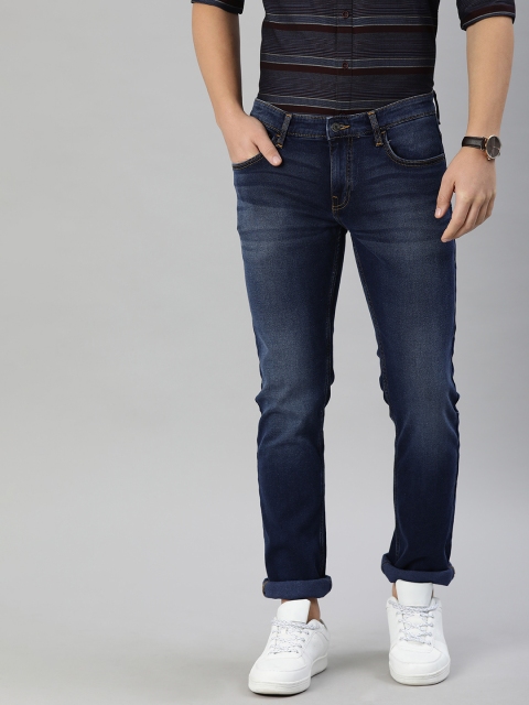 

Indian Terrain Men Blue Trenton Tapered Fit Mid-Rise Clean Look Stretchable Jeans