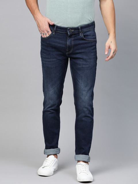 

Indian Terrain Men Navy Blue Slim Fit Mid-Rise Clean Look Stretchable Jeans