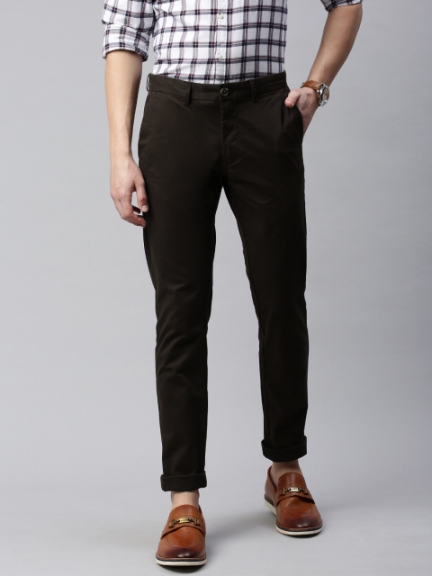 

Indian Terrain Men Brown Brooklyn Slim Fit Solid Chinos