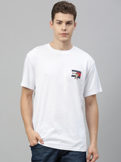 

Tommy Hilfiger Looney Tunes Men White Printed Round Neck T-shirt