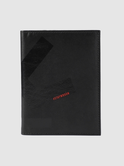

WROGN Men Black Solid Passport Holder