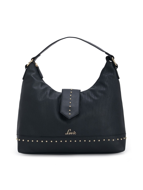 

Lavie Black Solid Hobo Bag