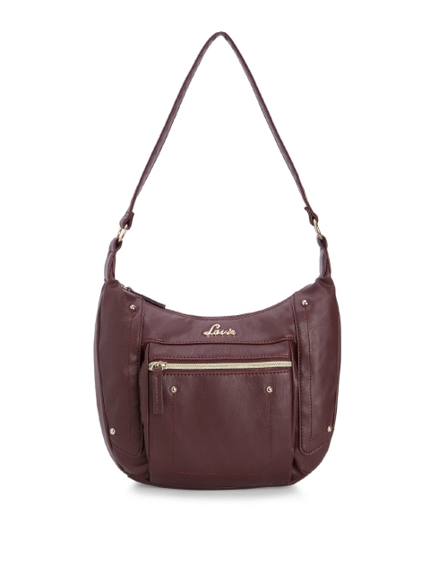 

Lavie Maroon Solid Handheld Bag