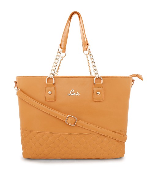 

Lavie Yellow Solid Handheld Bag