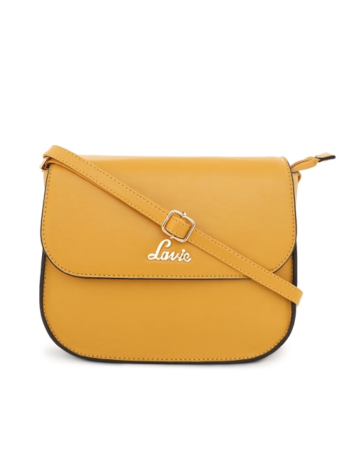 

Lavie Yellow Solid Sling Bag