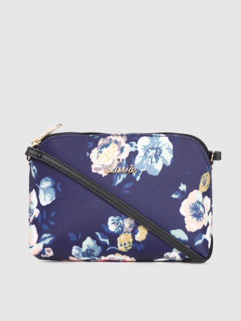 

Lavie Navy Blue Floral Printed PU Regular Swagger Sling Bag