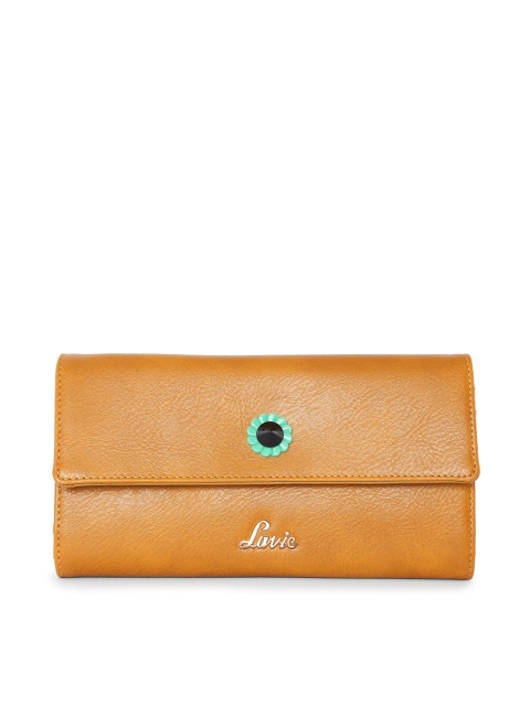 

Lavie Women Yellow Solid Three Fold Wallet