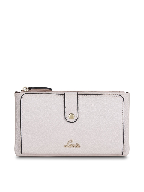 

Lavie Women Off-White Solid Two Fold Wallet