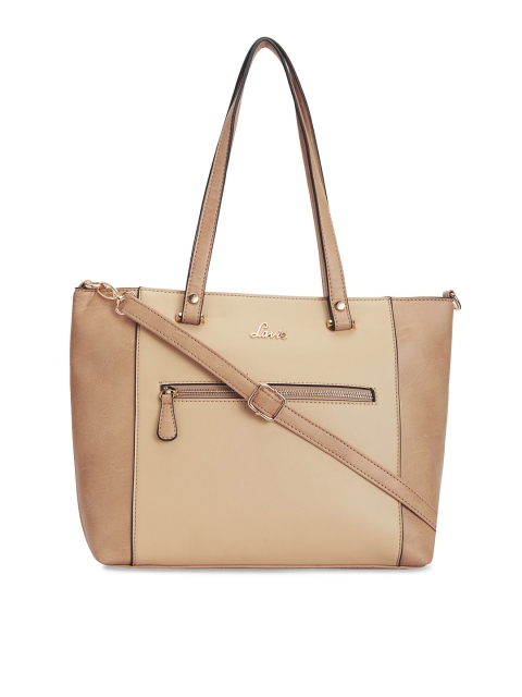 

Lavie Beige Solid Handheld Bag