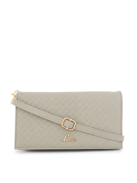 

Lavie Women Grey Textured Two Fold Wallet