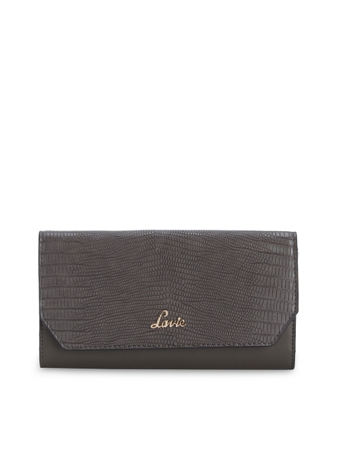 

Lavie Women Grey Textured Three Fold Wallet