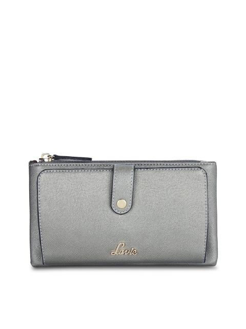 

Lavie Women Grey Solid Two Fold Wallet