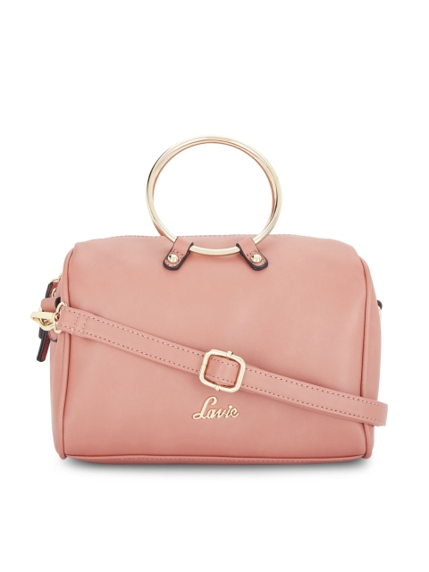 

Lavie Coral-Orange Solid Handheld Bag