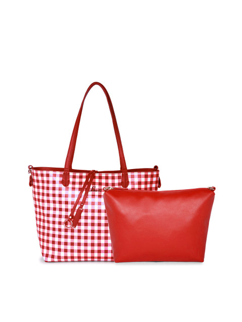 

Lavie Red & White Checked Shoulder Bag