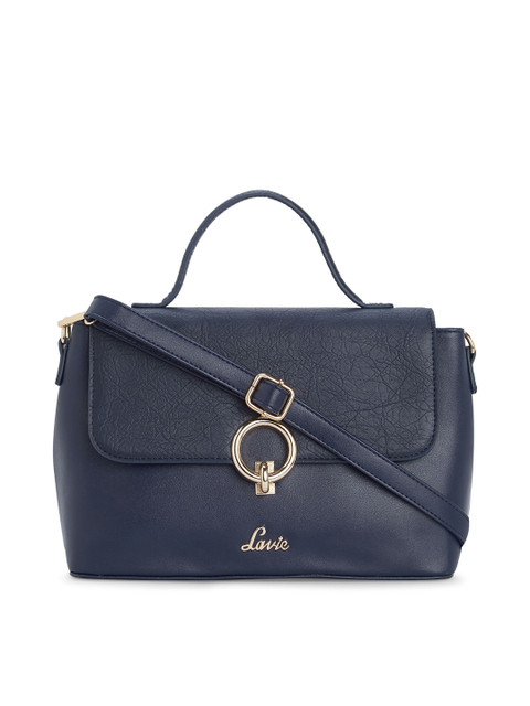 

Lavie Navy Blue Solid Shoulder Bag