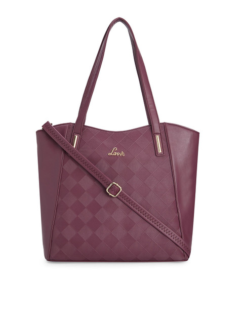 

Lavie Maroon Textured Shoulder Bag
