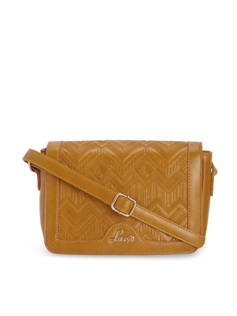 

Lavie Yellow Textured Sling Bag