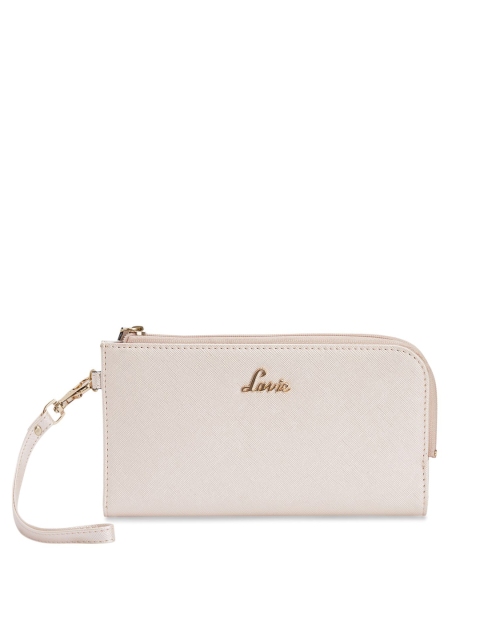 

Lavie Women Off-White Textured Two Fold Wallet