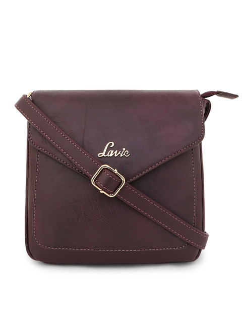 

Lavie Burgundy Solid Sling Bag