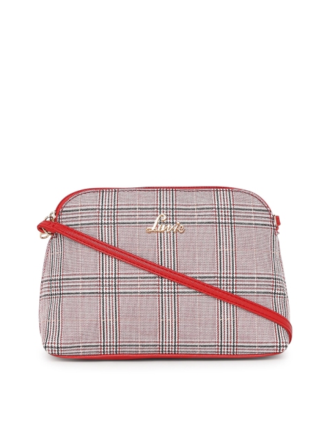 

Lavie Red & White Checked Sling Bag