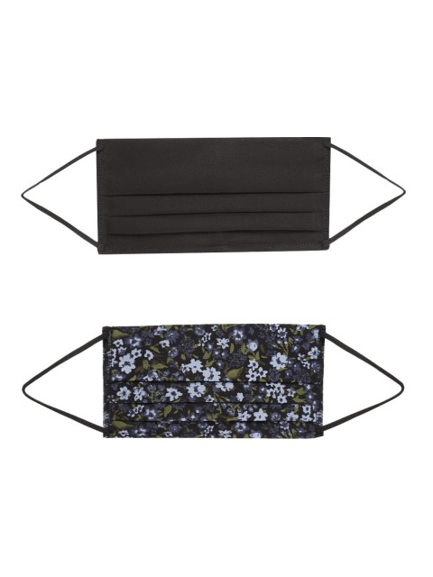 

DOROTHY PERKINS Women Pack of 2 Reusable 2-Ply Outdoor Cloth Masks, Black