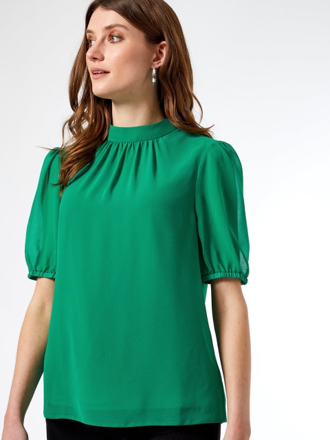 

DOROTHY PERKINS Women Green Solid Top