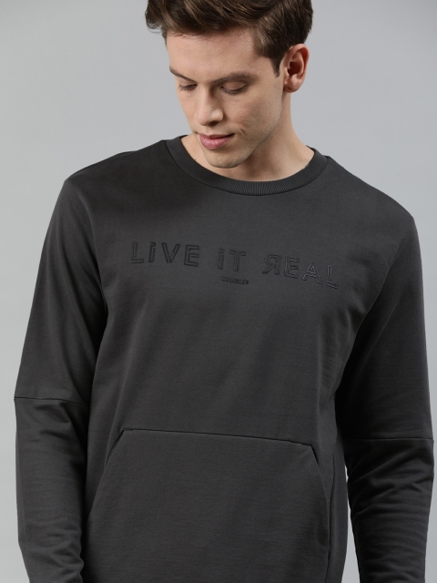 

Wrangler Men Grey Printed Sweatshirt