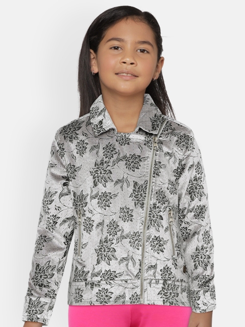 

UNDER FOURTEEN ONLY Girls Grey Printed Tailored Jacket