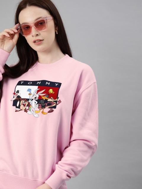 

Tommy Hilfiger Women Pink Looney Tunes Printed Sweatshirt