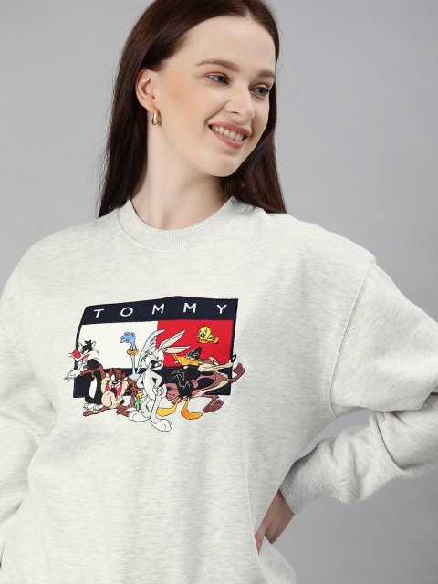 

Tommy Hilfiger Women Grey & Red Looney Tunes Printed Sweatshirt