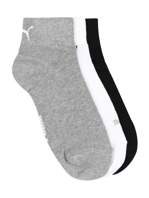 

PUMA Unisex Set of 3 Ankle-Length Socks, Black