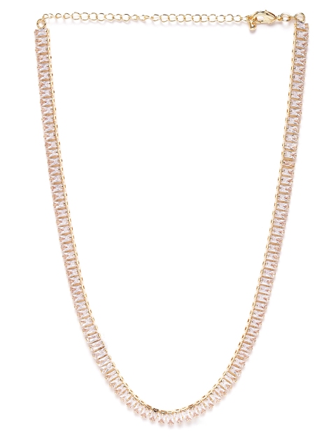 

ELLE Women Gold-Plated CZ-Studded Handcrafted Necklace
