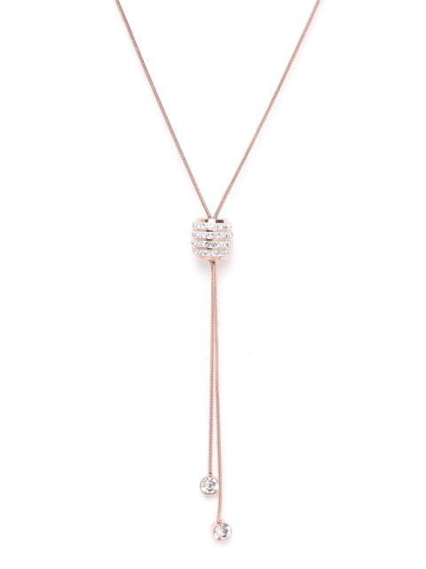 

Rose Gold-Plated CZ Studded Handcrafted Necklace