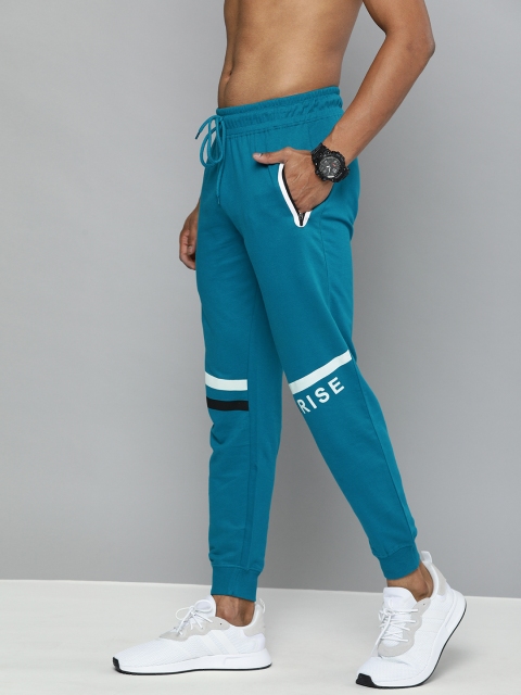 

HERE&NOW Men Blue Printed Regular Fit Cropped Joggers