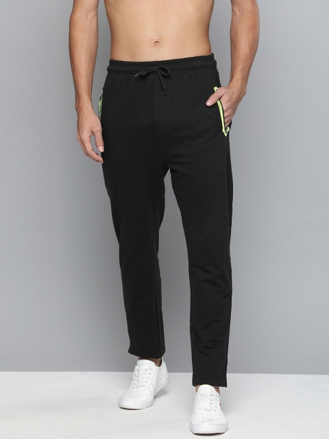 

HERE&NOW Men's Black Solid Track Pants