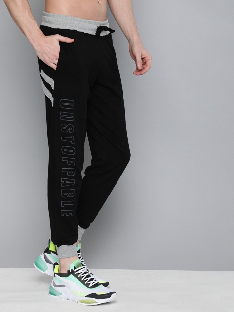 

HERE&NOW Men Black Printed Regular Fit Cropped Joggers