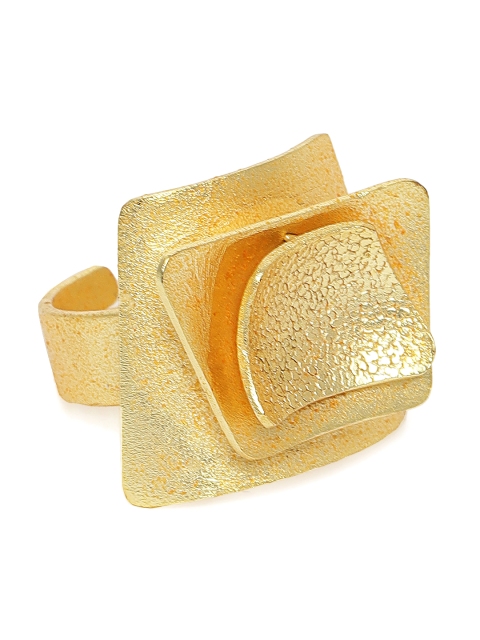 

VIDRUKARIH Gold-Plated Handcrafted Adjustable Ring