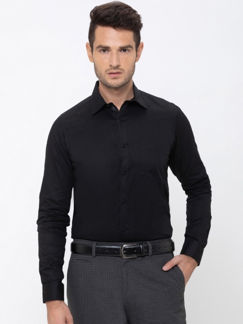 

Globus Men Black Regular Fit Solid Formal Shirt