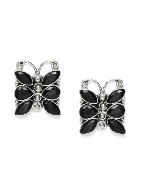 

VIDRUKARIH Black Classic Drop Silver Plated Earrings