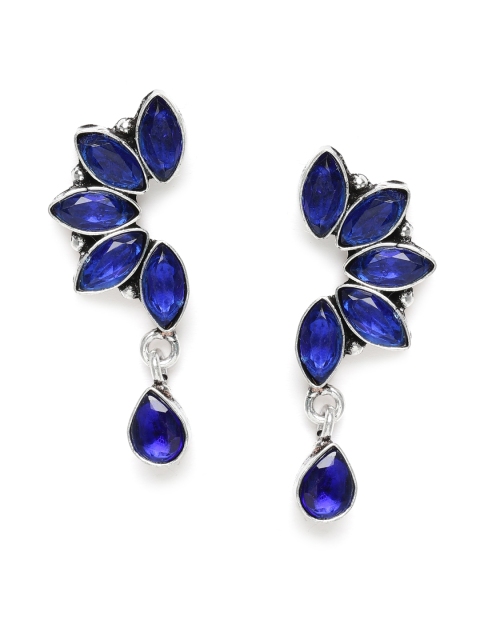 

VIDRUKARIH Blue Classic Drop Silver Plated Earrings