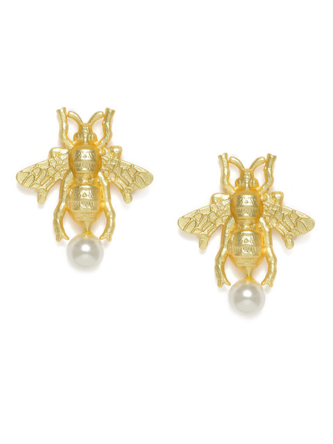 

VIDRUKARIH Gold-Plated Animal Shaped Drop Earrings