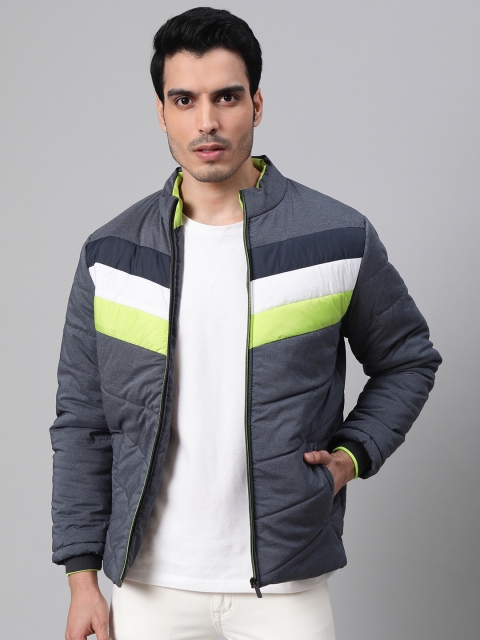 

Fort Collins Men Charcoal Grey Striped Padded Jacket