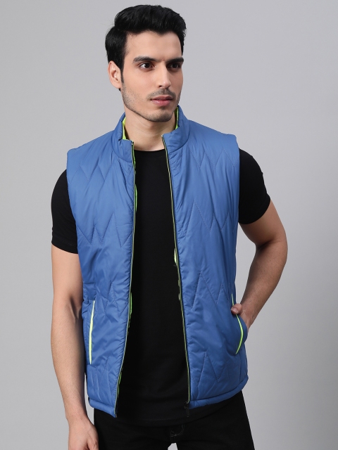 

Fort Collins Men Blue Solid Padded Jacket