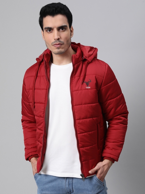 

Foreign Culture By Fort Collins Men Red Solid Padded Jacket