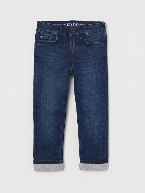 

H&M Boys Blue Solid Skinny Fit Lined Jeans